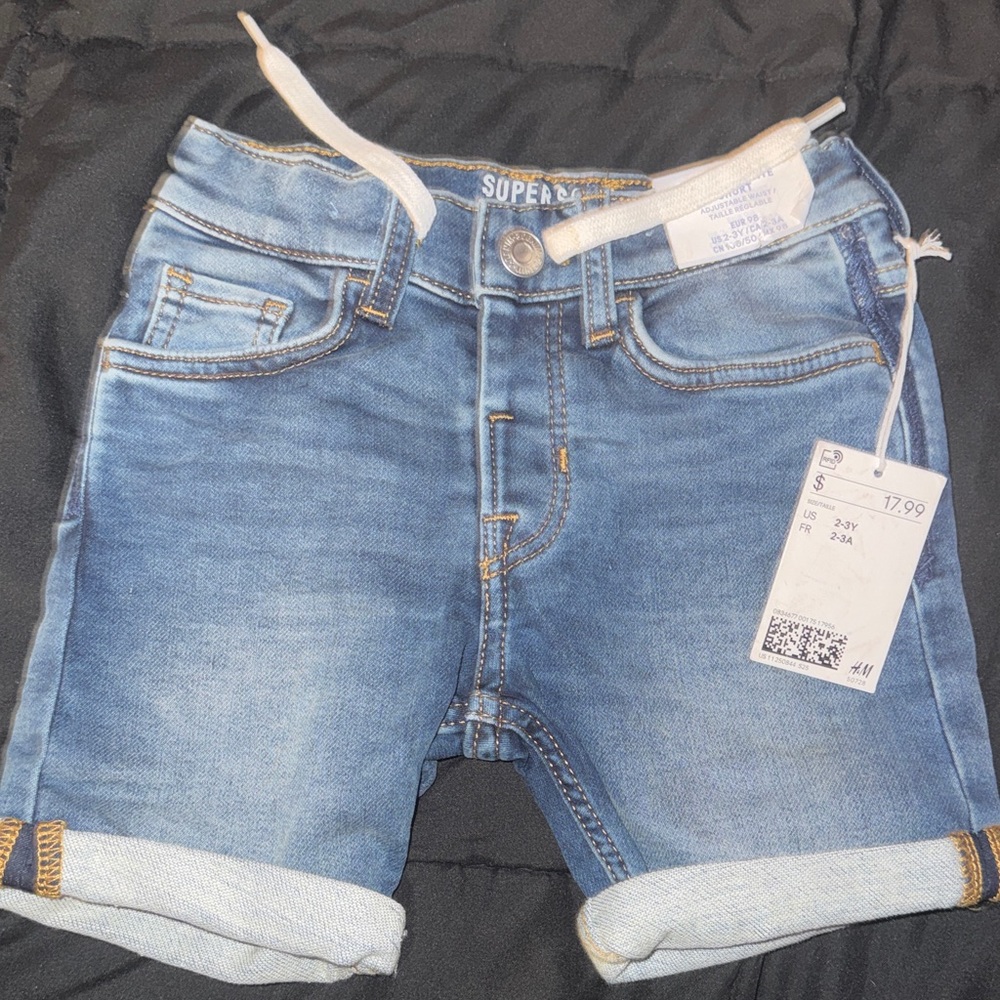 Superdry Light Blue Denim Shorts